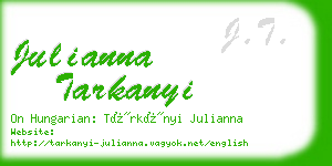 julianna tarkanyi business card